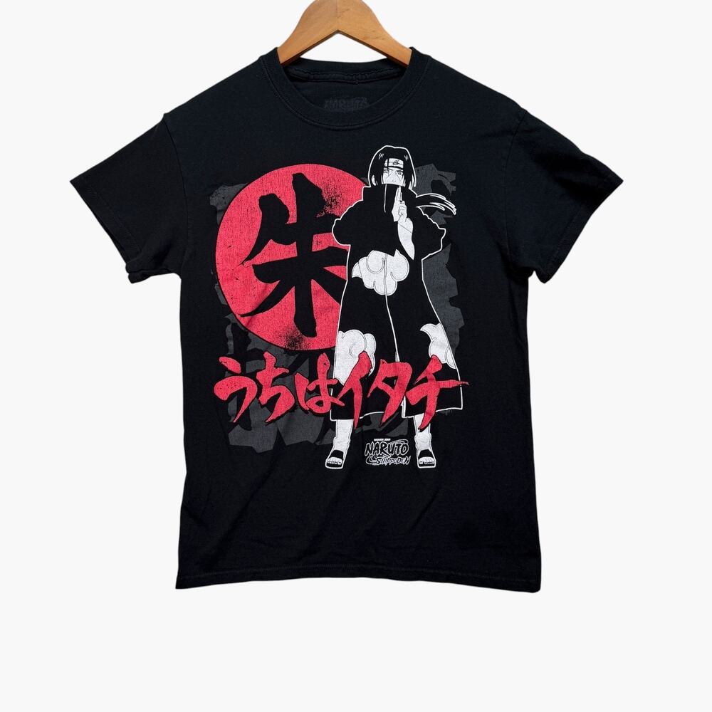Naruto Shippuden Ripple Junction Itachi Uchiha Black Graphic Anime Tee T Shirt S